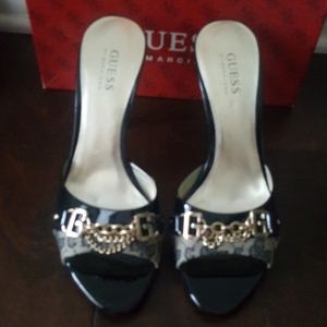 👡"GUESS"  Gold Chain High Heels👡W/ BOX!